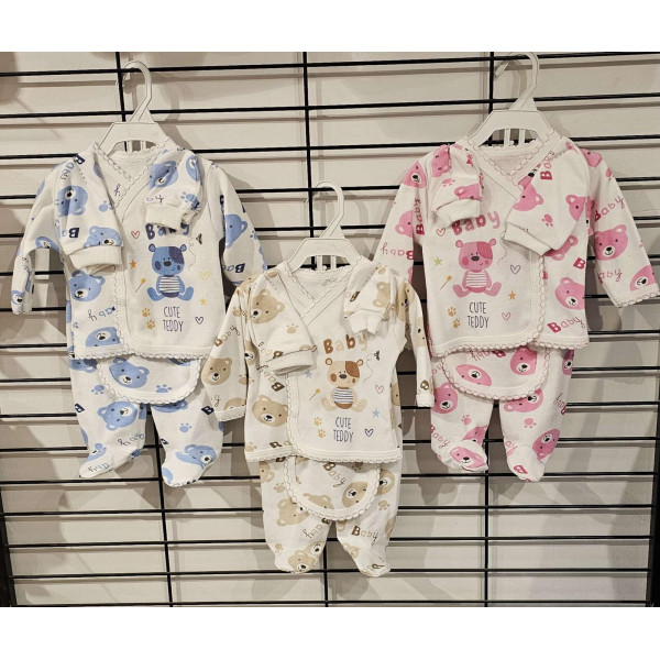 AYDIN BEBE 1404 DESENLİ 5Lİ ZIBIN TAKIM
