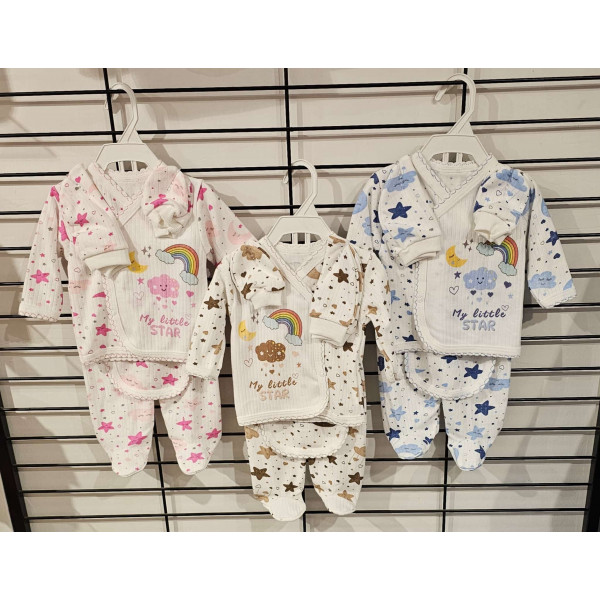 AYDIN BEBE 1409 DESENLİ 5Lİ ZIBIN TAKIM