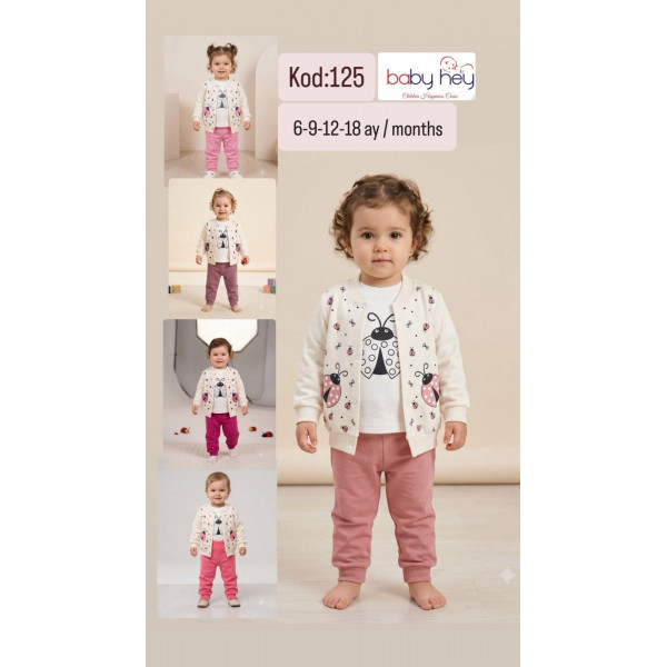 BABYHEY 125 UĞUR BÖCEKLİ 3LÜ TAKIM
