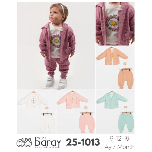 BARAY 1013 MÜSLIN HIRKALI ÜÇLÜ TK 9-12-18 AY