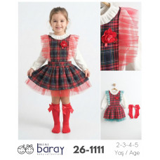 BARAY 1111 EKOSE JİLE ELBİSE 2-5 YAŞ