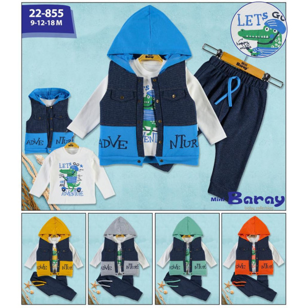BARAY 855 ADVANTURE ŞIŞME YELEK 3LÜ ERKEK TAKIM