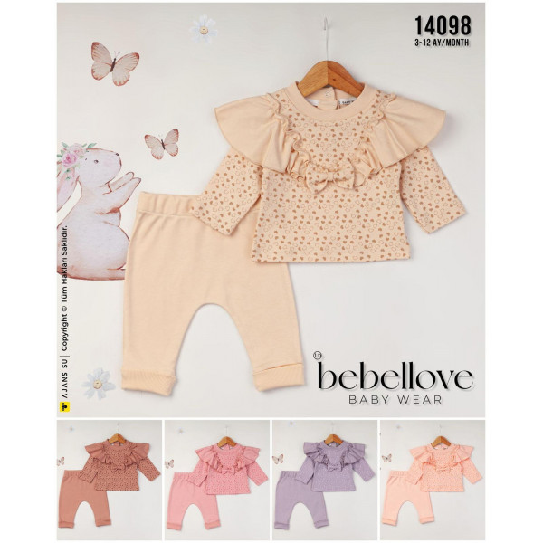 BEBELLOVE 14098 KALPLI 2LI KIZ TAKIM 3-12 AY