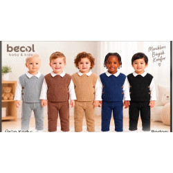 BECOOL 7090 BECOLL TRIKO SÜVETERLI 3,LÜ TAKIM