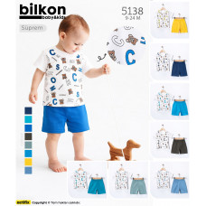 BILKON 5139 YAZLIK ŞORTLU TAKIM 
74-80-86-92