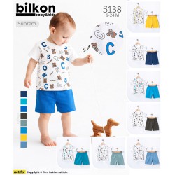 BILKON 5139 YAZLIK ŞORTLU TAKIM 
74-80-86-92