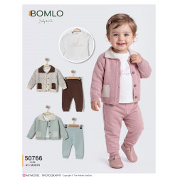 BOMLO 50766 NOKTALI HIRKA TRİKO 3'LÜ TAKIM 6-24 AYLIK