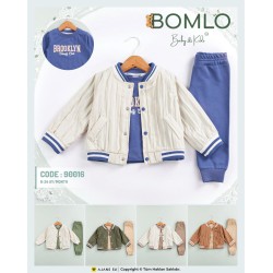 BOMLO 90016 BOMLO GENİŞ PİLİSELİ FLOTA CEPLİ CKET 3LÜ TAKIM 6-24