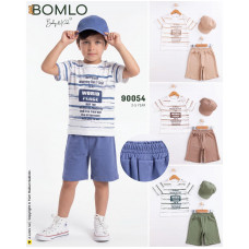 BOMLO 90054 WORID BASKILI ŞAPKALI 3LÜ TAKIM 2-5 YAŞ