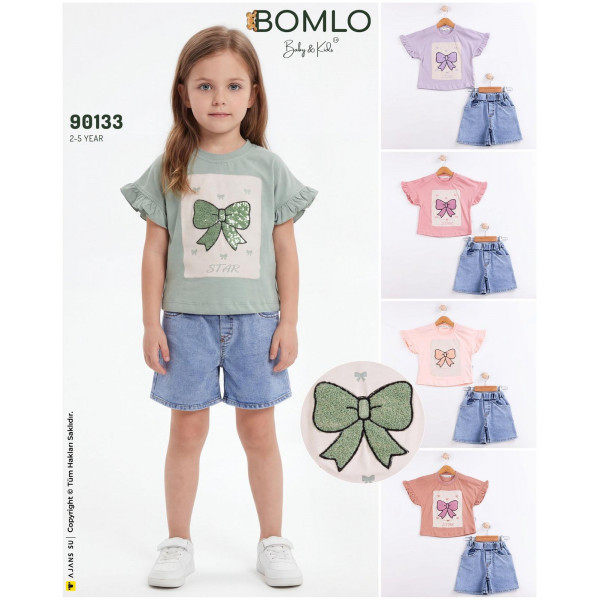 BOMLO 90133 FIYONK SÜZINELI 2 LI TK 2-5 YAŞ KIZ YAZ