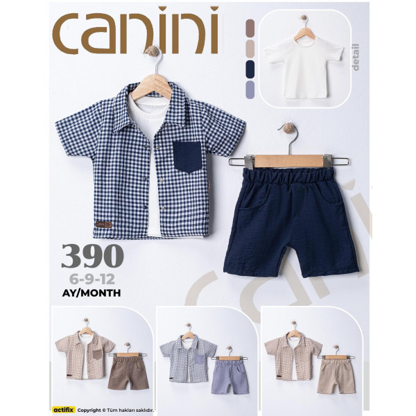CANINI 390 KETEN KARELI GÖMLEK ÜÇLÜ TAKIM