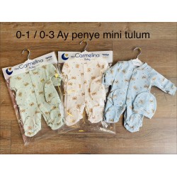 CARMELINA 183 DESENLI ŞAPKALI ELDIVENLI TULUM