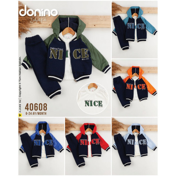DONINO 40608 NICE SÜZENE KAPITONE HIRKA ERKEK 3LÜ TAKIM

