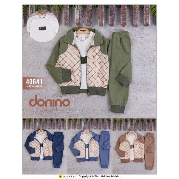 DONINO 40641 BAKLAVA HIRKA 3LÜ ERKEK TAKIM 9-36 AY