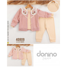 DONINO 40809 YAKALI FILE HIRKA 3LÜ KIZ TAKIM