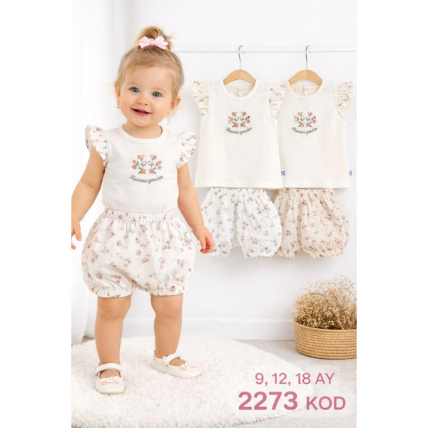 ECRA 2273 ÇICEK NAKIŞLI KIZ TK