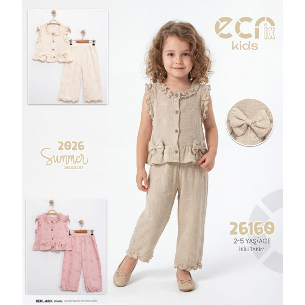 ECRIX 26160 MÜSLIN GÖMLEK PANTOLON TAKIM