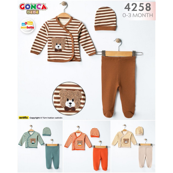 GONCA ZEM 4259 ÜÇLÜ ZIBIN TAKIMI