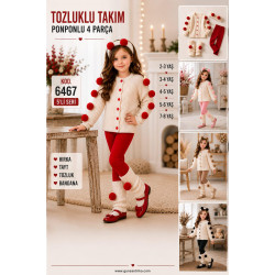 GÜNSAN 6467 PANTOLONLU 3LÜ TRIKO KIZ TAKIM