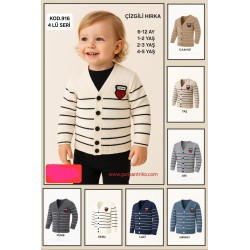 GÜNSAN 916 ÇİZGİLİ HIRKA X4
