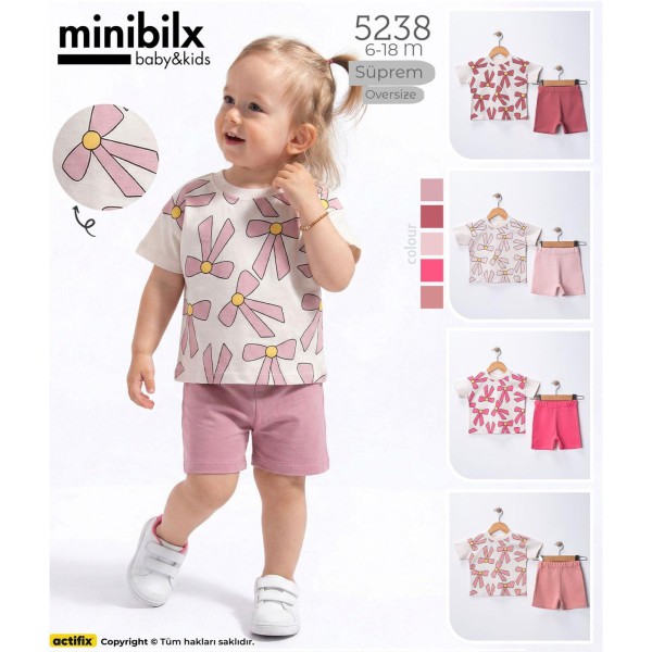 MINIBILX 5238 YAZLIK ŞORTLU TK 6-12-18-24 AY