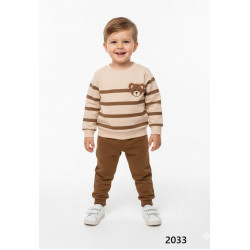 MINIBIRD 2033 ÇİZGİLİ AYI 3IP 2LI TAKIM