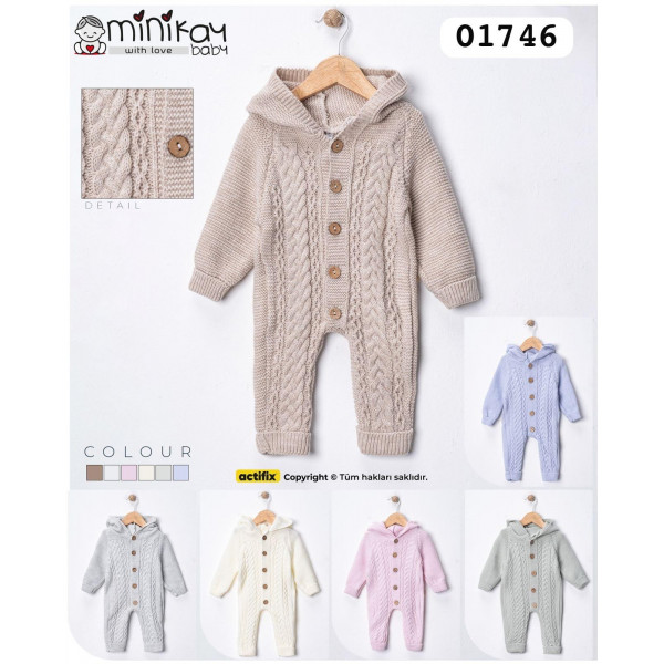 MINIKAY 1746 ÖRGÜ KAPŞONLU TULUM