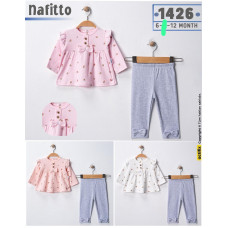 NAFITTO 1426 ÇİÇEKLİ KUMAŞ PATLI KIZ TAKIM