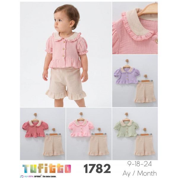 TUFITTO 1782 YAKALI MÜSLIN TAKIM