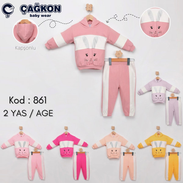 ÇAĞKON 861 KAPŞONLU 2LI KIZ TAKIM